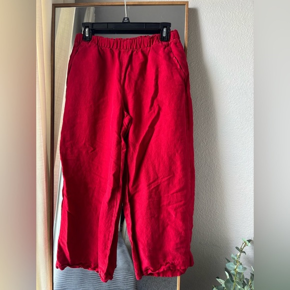 Ann Taylor Linen Blend Palazzo Pull On Pants - Picture 2 of 7